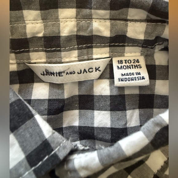 Janie and Jack Bundle 4 Long Sleeve Shirts 18-24 months Baby Boy Lot Linen Plaid - Picture 10 of 11